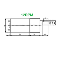 dc gear motor 24v 12RPM 545 series