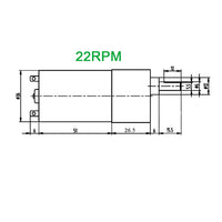 dc gear motor 24v 22RPM 545 series