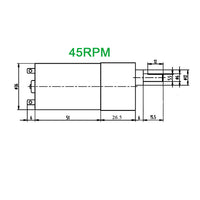 dc gear motor 24v 45RPM  545 series