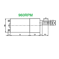 dc gear motor 24v 960RPM 545 series