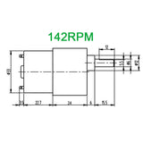 37mm 520 series 6 volt dc gear motor 142RPM