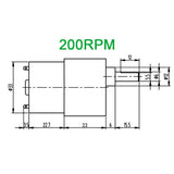 37mm 520 series 24V DC gear motor 200RPM