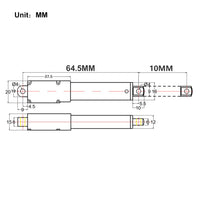 Compact Diy Mini Linear Actuator 10MM Stroke 42 lbs 188N Load Capacity (Model 0041621)