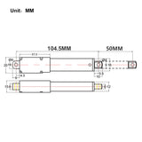 Tiny Linear Actuator 50MM Stroke DC 6V 12V 24V 42 lbs 188N Load Capacity (Model 0041626)