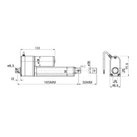 2000N Thrust Electric Linear Actuator With Built-in Potentiometer and Position Feedback Stroke 1.2 Inch 30MM (Model 0041661)