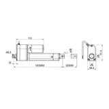 2000N Thrust Electric Linear Actuator With Built-in Potentiometer and Position Feedback Stroke 1.2 Inch 30MM (Model 0041661)