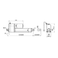 2000N Thrust Electric Linear Actuator With Built-in Potentiometer and Position Feedback Stroke 8 Inches 200MM (Model 0041665)