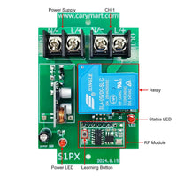 1 Way 30A DC Power Output Momentary Contact Radio Frequency Receiver