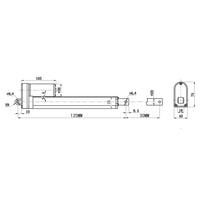 2000N Electric Linear Actuator With Built-in Hall Sensor 1.2 Inch 30MM Stroke (Model 0041631-1)