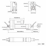 Quiet & Waterproof Linear Actuator IP67 Home and Outdoor Use 10 Inch 250mm (Model 0041937)