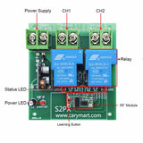 1000M 2 Channels Wireless Transmitter-Receiver System Control DC 6V/9V/12V/24V Power Equipments (Model 0020514)