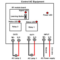 1000M AC Weatherproof Outdoor Light Switch with Remote Control