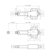 100MM Stroke Lightweight & Durable Miniature Linear Actuator Work with DC 6V 12V 24V (Model 0041748)