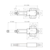 100MM Stroke Lightweight & Durable Miniature Linear Actuator Work with DC 6V 12V 24V (Model 0041748)