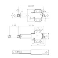 10MM Stroke Lightweight & Durable Miniature Linear Actuator Work with DC 6V 12V 24V (Model 0041741)