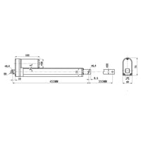 2000N Electric Linear Actuator With Built-in Hall Sensor 14 Inch 350MM Stroke (Model 0041523-1)