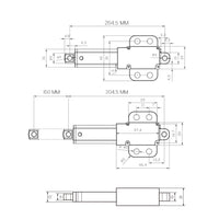 150MM Stroke Lightweight & Durable Miniature Linear Actuator Work with DC 6V 12V 24V (Model 0041749)