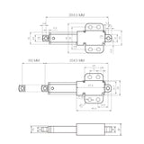 150MM Stroke Lightweight & Durable Miniature Linear Actuator Work with DC 6V 12V 24V (Model 0041749)