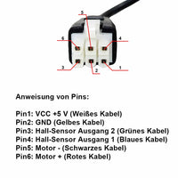 5M Extension Supply Cable for Electric Linear Actuators Type A, B or J with Hall Effect Sensor (Model 0043047)