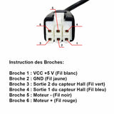 5M Extension Supply Cable for Electric Linear Actuators Type A, B or J with Hall Effect Sensor (Model 0043047)