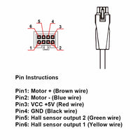 Eight-core Supply Cable for Electric Linear Actuators F with Hall Effect Sensor (Model 0043044)