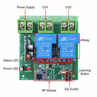 2 Channels 5 Miles 30A High Power DC Power Output RF Wireless Receiver With Remote Control Function (Model 0020113)