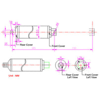 200N Thrust Fast Linear Actuator DC 12 24V 6 Inches 150MM Stroke Length (Model 0041563)