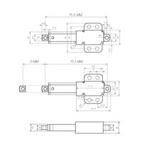 21MM Stroke Lightweight & Durable Miniature Linear Actuator Work with DC 6V 12V 24V (Model 0041743)