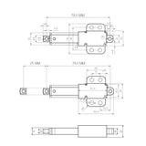 25MM Stroke Lightweight & Durable Miniature Linear Actuator Work with DC 6V 12V 24V (Model 0041744)