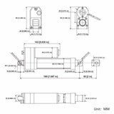 Quiet & Waterproof Linear Actuator IP67 Home and Outdoor Use 2 Inch 50mm (Model 0041933)