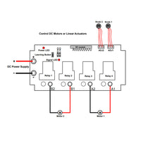 30A RF Wireless Remote Control Switch With Speed Adjustable Function For Two DC Motors Or Linear Actuators (Model 0020503)