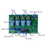 30A RF Wireless Remote Switch Be Used To Control Two DC Motors Or Linear Actuators (Model 0020481)