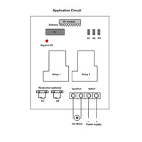 30A Wireless Remote Control Switch With  Waterproof Function For Controlling Direction of Motion of Two DC Linear Actuators or Motors (Model 0020604)