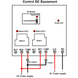 Wide Range 30A Wireless Remote Control RF Receiver With 2 Dry Relay Outputs (Model 0020338)