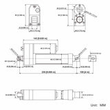 Quiet & Waterproof Linear Actuator IP67 Home and Outdoor Use 4 Inch 100mm (Model 0041934)