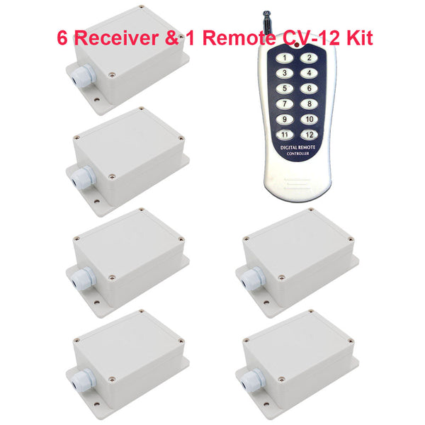 500M Remote Control 6 Receivers Radio System With 2 Channels 30A AC High Load Output