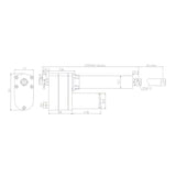 Four 50MM-600MM 8000N High Torque Linear Actuators C Synchronous Control Set (Model 0043054)