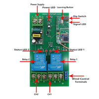 5KM AC Long Range Wireless Switch With 2 High Power Dry Contact Output (Model 0020107)