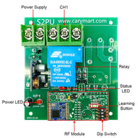 5km Long Range High Power Receiver With DC Power Input and 30A Dry Relay Output (Model 0020090)