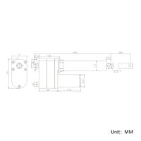 1800 lbs 8000N High Torque Linear Actuator 16 Inches 400MM Stroke Length (Model 0041544)