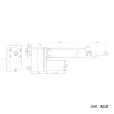 1800 lbs 8000N High Torque Linear Actuator 16 Inches 400MM Stroke Length (Model 0041544)