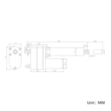 1800 lbs 8000N High Torque Linear Actuator 4 Inches 100MM Stroke Length (Model 0041541)