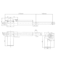 6000N Thrust 4 Inches 100MM Stroke Industrial Linear Actuator Work With DC 12V 24V (Model 0041512)