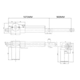 6000N Thrust 36 Inches 900MM Stroke Industrial Linear Actuator Work With DC 12V 24V (Model 0041535)