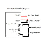 2000N Adjustable Stroke Linear Actuator 6 Inch 150MM With Normally Closed Magnetic Reed Switch (Model 0041723)