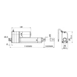 1000MM A2 Linear Actuator Slide Controller Kit with External Potentiometer