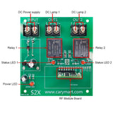 DC 6V/9V/12V/24V Watertight Remote Control Receiver 2 CH 10A Output