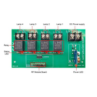 Four Control Modes RF Receiver With 4 Way AC Power Output