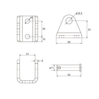 Heavy Duty Linear Actuator Mounting Bracket G (model 0043010)