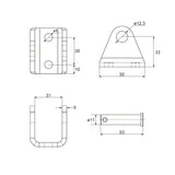 Heavy Duty Linear Actuator Mounting Bracket G (model 0043010)